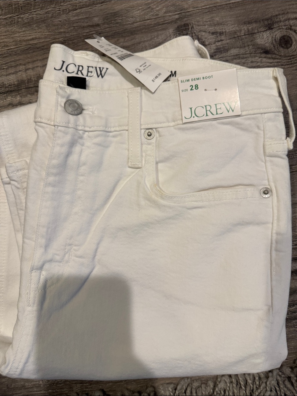 J.CREW White Slim Demi Boot Jeans - Picture 1 of 5